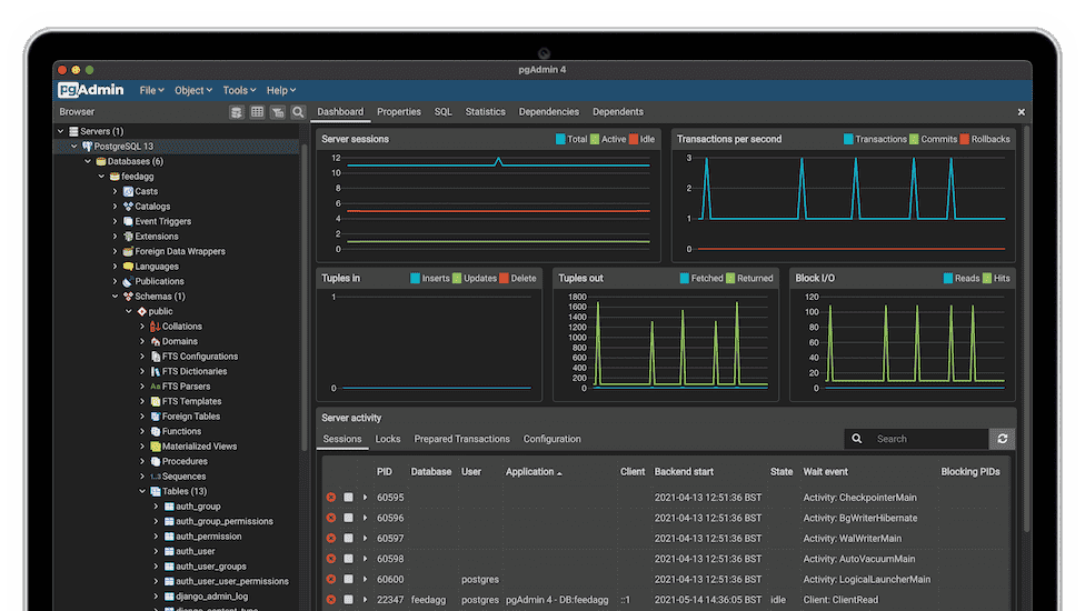 pgadmin 4 query tool not working