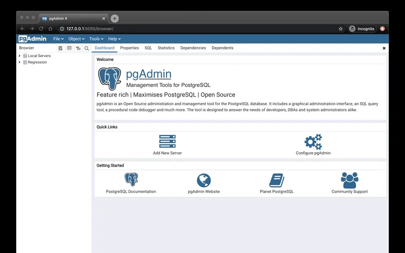 Welcome screen, standard theme