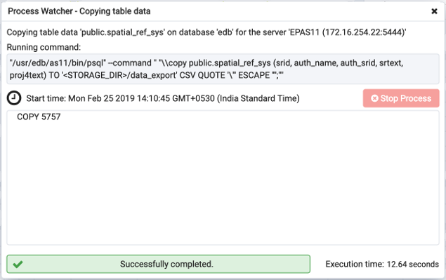 Import Export data process watcher