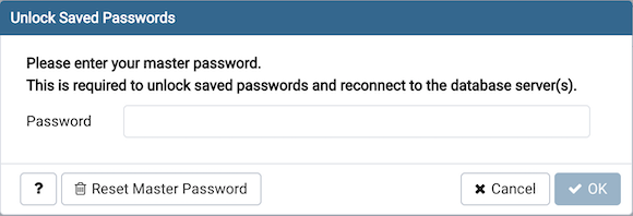 Enter master password