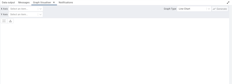 Query tool graph visualiser panel
