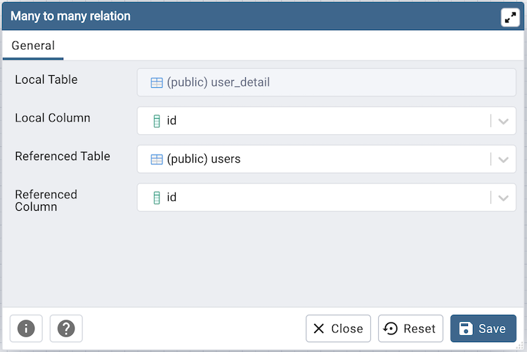 ERD tool MM dialog