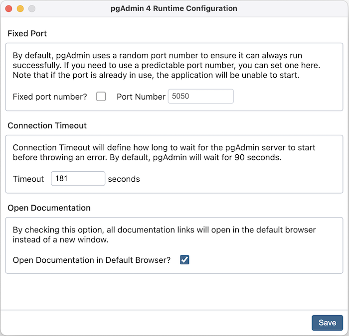 Runtime Configuration